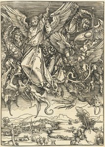 São Miguel lutando contra o dragão de Albrecht Dürer