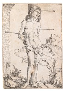 São Sebastião na Coluna, c. 1500. de Albrecht Dürer
