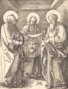 Santa Verônica entre São Pedro e São Paulo, 1509. de Albrecht Dürer