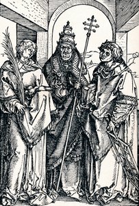 Santos Estêvão, Sisto e Lawrence, 1508 1906 de Albrecht Dürer