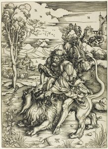 Sansão Rasgando o Leão de Albrecht Dürer