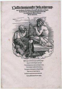 O Homem da Dor e o Soldado Mercenário, Folha 1 [Folha de rosto] da série «A Grande Paixão» de Albrecht Dürer
