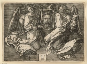 Véu de Verónica, sustentado por dois anjos de Albrecht Dürer