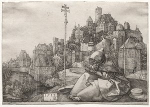 Leitura de Santo Antônio, 1519. de Albrecht Dürer