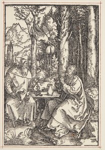 Santo Antônio visita São Paulo no deserto de Albrecht Dürer