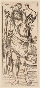 São Cristóvão cruzando o riacho de Albrecht Dürer