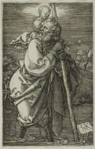 São Cristóvão Virado para a Esquerda de Albrecht Dürer