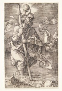 São Cristóvão virado para a direita de Albrecht Dürer