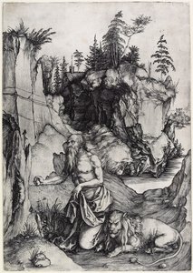 São Jerônimo em Penitência, c. 1497 de Albrecht Dürer