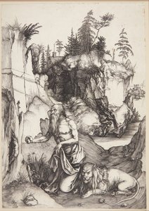 São Jerônimo penitente no deserto de Albrecht Dürer