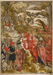 São João no deserto, 1498 (cor xilogravura) de Albrecht Dürer