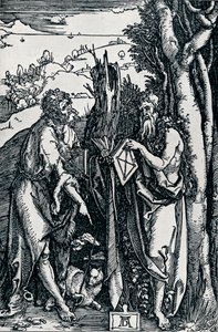 São João Batista e São Onuphrius, 1504 1906 de Albrecht Dürer