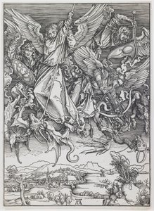 St. Michael Fighting the Dragon, da série “The Apocalypse” de Albrecht Dürer