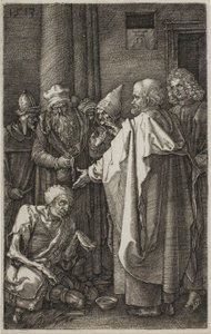 São Pedro e São João curando o aleijado, de A Paixão Gravada de Albrecht Dürer