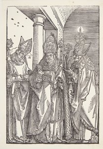 Sts. Nicholas, Ulrich e Erasmus de Albrecht Dürer