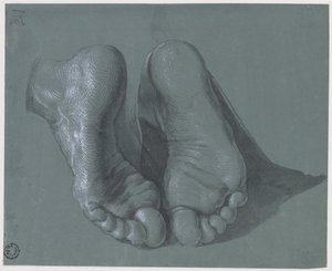 Estudo de dois pés de Albrecht Dürer