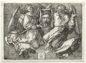 Sudarium indicado por dois anjos. de Albrecht Dürer