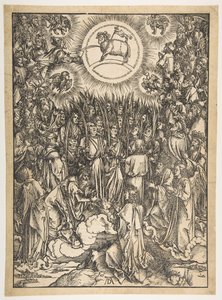 A Adoração do Cordeiro, de The Apocalypse, Latin Edition, 1511, 1511. de Albrecht Dürer