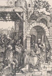 A Adoração dos Magos, da série A Vida da Virgem, ca. 1502., c. 1502. de Albrecht Dürer