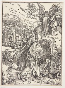 O anjo mostrando a São João a Nova Jerusalém de Albrecht Dürer