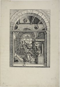 A Anunciação, de A Vida da Virgem de Albrecht Dürer