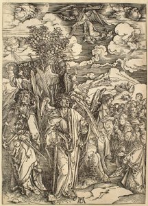 O Apocalipse: os quatro anjos que seguram os ventos de Albrecht Dürer