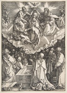 A Assunção e Coroação da Virgem, de A Vida da Virgem, 1510. de Albrecht Dürer