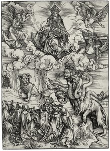 A besta com dois chifres como um cordeiro, c. 1497 de Albrecht Dürer
