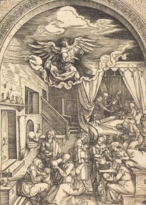 O Nascimento da Virgem, c. 15031504. de Albrecht Dürer