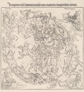 O Mapa Celestial - Hemisfério Norte, 1515., 1515. de Albrecht Dürer