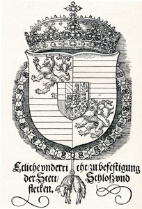 O brasão de armas de Fernando I, rei da Hungria e da Boêmia, 1527 1906 de Albrecht Dürer