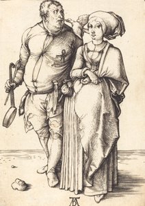 O Cozinheiro e Sua Esposa, c. 14961497. de Albrecht Dürer