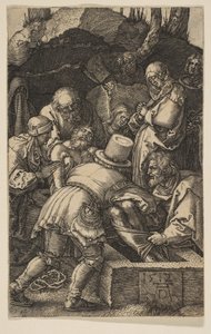 O sepultamento, de The Passion, 1512. de Albrecht Dürer