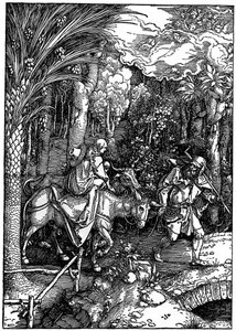 A fuga para o Egito, 1502-1505, 1936 de Albrecht Dürer