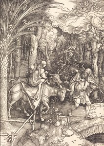 A Fuga para o Egito, c. 1504. de Albrecht Dürer