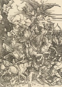Os Quatro Cavaleiros, 1498. de Albrecht Dürer