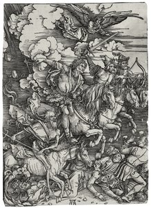 Os quatro cavaleiros do apocalipse, ca 1498 de Albrecht Dürer