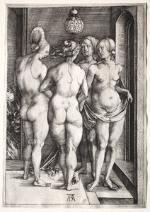 As Quatro Bruxas Quatro Mulheres Nuas, 1497. de Albrecht Dürer