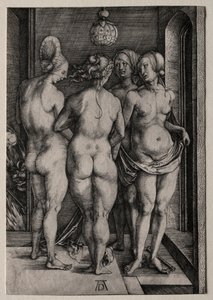 As Quatro Bruxas Quatro Mulheres Nuas, 1497. de Albrecht Dürer