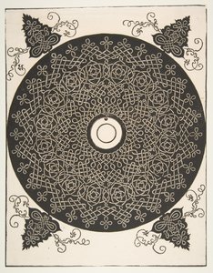 O quarto nó. Roundel entrelaçado com um medalhão redondo em seu centro, 1521 antes. de Albrecht Dürer