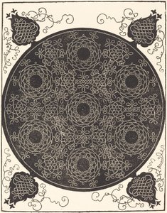 O Quarto Nó combinando sete grupos circulares de nós com centros pretos, provavelmente 15061507. de Albrecht Dürer