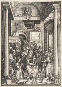 A Glorificação da Virgem, de A Vida da Virgem, ca. 1502 de Albrecht Dürer