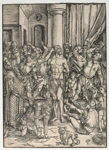 A Grande Paixão: A Flagelação. de Albrecht Dürer