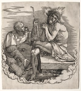 A Grande Paixão: Página de rosto - Cristo, Homem de Dores de Albrecht Dürer
