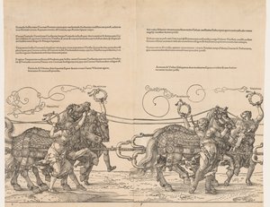 O Grande Carro Triunfal do Imperador Maximiliano, 1523. de Albrecht Dürer