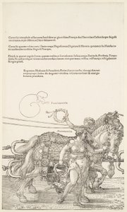 O grande carro triunfal: Providentia e Moderatio de Albrecht Dürer