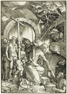 The Harrowing of Hell - Cristo no Limbo, placa nove da Grande Paixão de Albrecht Dürer