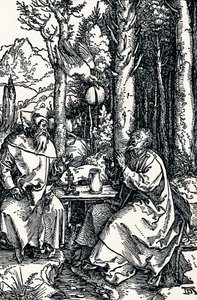 Os eremitas Santo Antônio e São Paulo, 1504 1906 de Albrecht Dürer