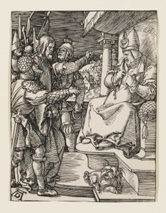 O sumo sacerdote rasga as suas vestes de Albrecht Dürer