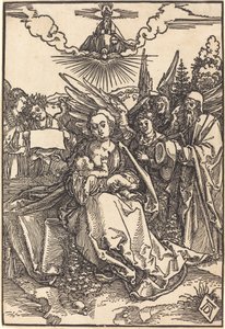 A Sagrada Família com Cinco Anjos de Albrecht Dürer